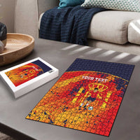 Spain 2026 Football Custom Puzzle Espana La Roja Grunge Style