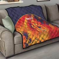 Spain 2026 Football Custom Quilt Espana La Roja Grunge Style