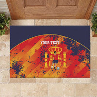 Spain 2026 Football Custom Rubber Doormat Espana La Roja Grunge Style