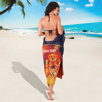 Spain 2026 Football Custom Sarong Espana La Roja Grunge Style