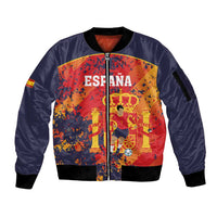 Spain 2026 Football Custom Sleeve Zip Bomber Jacket Espana La Roja Grunge Style