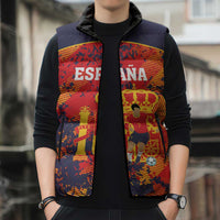 Spain 2026 Football Custom Sleeveless Puffer Jacket Espana La Roja Grunge Style