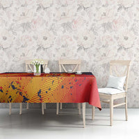 Spain 2026 Football Custom Tablecloth Espana La Roja Grunge Style