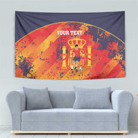 Spain 2026 Football Custom Tapestry Espana La Roja Grunge Style