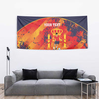 Spain 2026 Football Custom Tapestry Espana La Roja Grunge Style