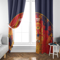 Spain 2026 Football Custom Window Curtain Espana La Roja Grunge Style