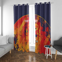 Spain 2026 Football Custom Window Curtain Espana La Roja Grunge Style