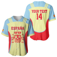 Spain 2026 Football Custom Baseball Jersey Espana La Roja Sporty Style