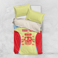 Spain 2026 Football Custom Bedding Set Espana La Roja Sporty Style
