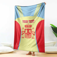 Spain 2026 Football Custom Blanket Espana La Roja Sporty Style