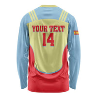 Spain 2026 Football Custom Long Sleeve Shirt Espana La Roja Sporty Style