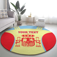 Spain 2026 Football Custom Round Carpet Espana La Roja Sporty Style