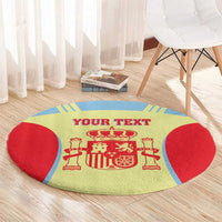 Spain 2026 Football Custom Round Carpet Espana La Roja Sporty Style