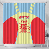 Spain 2026 Football Custom Shower Curtain Espana La Roja Sporty Style