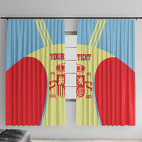 Spain 2026 Football Custom Window Curtain Espana La Roja Sporty Style