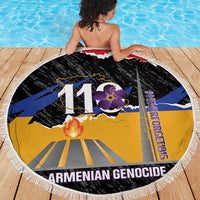 Armenian Genocide Remembrance Day Beach Blanket Tsitsernakaberd 110th Anniversary Never Forget