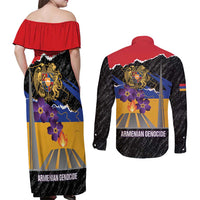 Armenian Genocide Remembrance Day Couples Matching Off Shoulder Maxi Dress and Long Sleeve Button Shirt Tsitsernakaberd 110th Anniversary Never Forget