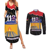 Armenian Genocide Remembrance Day Couples Matching Summer Maxi Dress and Long Sleeve Button Shirt Tsitsernakaberd 110th Anniversary Never Forget