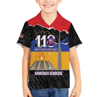 Armenian Genocide Remembrance Day Family Matching Off The Shoulder Long Sleeve Dress and Hawaiian Shirt Tsitsernakaberd 110th Anniversary Never Forget