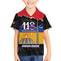 Armenian Genocide Remembrance Day Family Matching Off Shoulder Short Dress and Hawaiian Shirt Tsitsernakaberd 110th Anniversary Never Forget