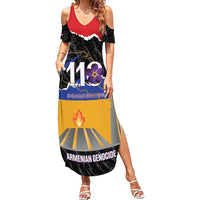 Armenian Genocide Remembrance Day Family Matching Summer Maxi Dress and Hawaiian Shirt Tsitsernakaberd 110th Anniversary Never Forget