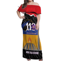 Armenian Genocide Remembrance Day Off Shoulder Maxi Dress Tsitsernakaberd 110th Anniversary Never Forget
