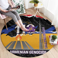 Armenian Genocide Remembrance Day Round Carpet Tsitsernakaberd 110th Anniversary Never Forget