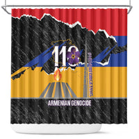 Armenian Genocide Remembrance Day Shower Curtain Tsitsernakaberd 110th Anniversary Never Forget