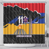 Armenian Genocide Remembrance Day Shower Curtain Tsitsernakaberd 110th Anniversary Never Forget