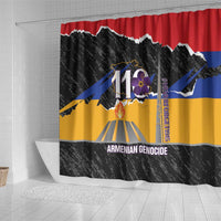 Armenian Genocide Remembrance Day Shower Curtain Tsitsernakaberd 110th Anniversary Never Forget