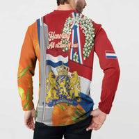 Netherlands Dodenherdenking Button Sweatshirt Martyrs' Day Honoring All Victims Of War