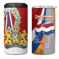 Netherlands Dodenherdenking 4 in 1 Can Cooler Tumbler Martyrs' Day Honoring All Victims Of War