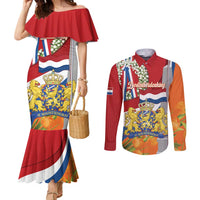 Netherlands Dodenherdenking Couples Matching Mermaid Dress and Long Sleeve Button Shirt Martyrs' Day Honoring All Victims Of War