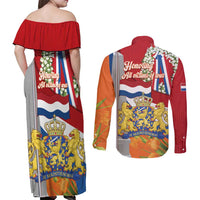 Netherlands Dodenherdenking Couples Matching Off Shoulder Maxi Dress and Long Sleeve Button Shirt Martyrs' Day Honoring All Victims Of War