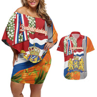 Netherlands Dodenherdenking Couples Matching Off Shoulder Short Dress and Hawaiian Shirt Martyrs' Day Honoring All Victims Of War