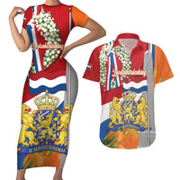 Netherlands Dodenherdenking Couples Matching Short Sleeve Bodycon Dress and Hawaiian Shirt Martyrs' Day Honoring All Victims Of War