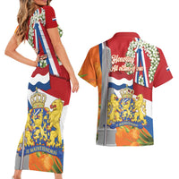 Netherlands Dodenherdenking Couples Matching Short Sleeve Bodycon Dress and Hawaiian Shirt Martyrs' Day Honoring All Victims Of War