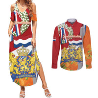 Netherlands Dodenherdenking Couples Matching Summer Maxi Dress and Long Sleeve Button Shirt Martyrs' Day Honoring All Victims Of War