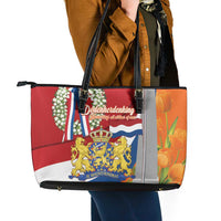 Netherlands Dodenherdenking Leather Tote Bag Martyrs' Day Honoring All Victims Of War