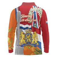 Netherlands Dodenherdenking Long Sleeve Polo Shirt Martyrs' Day Honoring All Victims Of War