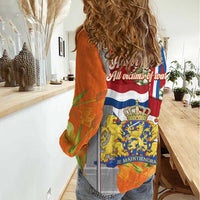 Netherlands Dodenherdenking Women Casual Shirt Martyrs' Day Honoring All Victims Of War