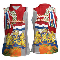 Netherlands Dodenherdenking Women Sleeveless Polo Shirt Martyrs' Day Honoring All Victims Of War