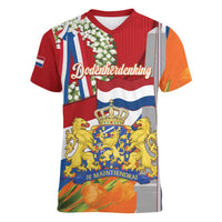 Netherlands Dodenherdenking Women V-Neck T-Shirt Martyrs' Day Honoring All Victims Of War