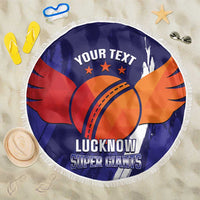 Custom Lucknow India Cricket Beach Blanket Go Champions
