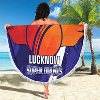 Custom Lucknow India Cricket Beach Blanket Go Champions