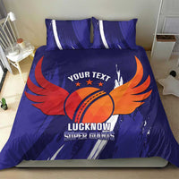 Custom Lucknow India Cricket Bedding Set Go Champions