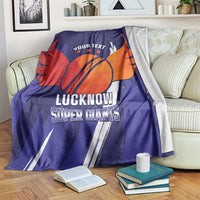 Custom Lucknow India Cricket Blanket Go Champions