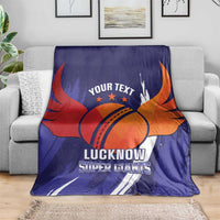 Custom Lucknow India Cricket Blanket Go Champions