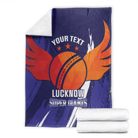Custom Lucknow India Cricket Blanket Go Champions