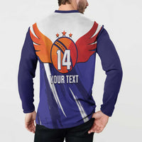 Custom Lucknow India Cricket Button Sweatshirt Go Champions